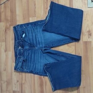 Sz 12 X-Short Womens American Eagle Favorite Boyfriend Jeans Dark Wash